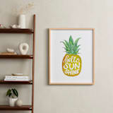 "Sunshine Pineapple" - Art Print in Pineapple Yellow by Stardust Design Studio - In a Room