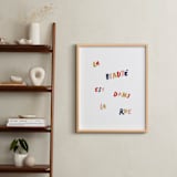 "Beauty is in the Street" - Art Print in Navy by June Letters Studio - In a Room