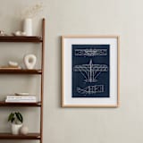 "Plane diagram" - Art Print in Navy by Robert and Stella - In a Room