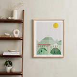 "Train Voyage" - Art Print in Burnt Sienna by Robert and Stella - In a Room