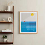 "Deep Sea Voyage" - Art Print in Azure by Robert and Stella - In a Room