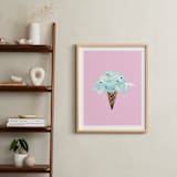 "cloud ice cream" - Art Print in bubble gum by Cass Loh - In a Room