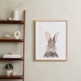 "Curious Bunny" - Art Print in Grey by Together Apart - In a Room