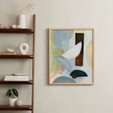 "April Abstract" - Art Print in Chalk Blue by Lisa Travis - In a Room