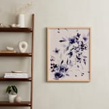 "blue flower garden" - Art Print in purple blue by Tae Lee - In a Room