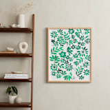 "garden party time" - Art Print in emerald green by Tae Lee - In a Room
