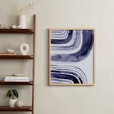 "ABSTRACT STRIPES path" - Art Print in navy purple by Tae Lee - In a Room
