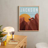 "Canyon Adventure" - Personalized Art Print in Orange by Erin German - In a Room