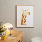 "Giraffe" - Art Print in Butter by Itsy Belle Studio - In a Room