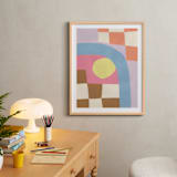 "Lazy daze" - Art Print in peach fuzz by Coby Starck - In a Room