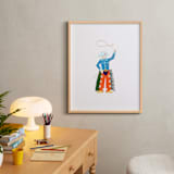 "Cowboy Carl" - Art Print in Cajun Shrimp by Kelsey Livingston - In a Room
