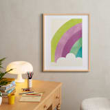 "Bright Rainbow" - Art Print in Poppy by Lori Wemple - In a Room
