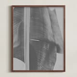 "rainforest leaf" - Art Print in steel grey by Alicia Abla - Framed