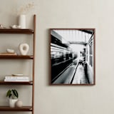 "Riding on the Metro" - Art Print in Black and White by Marker Girl - In a Room