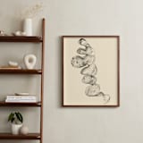"Abstract Swirls" - Art Print in Vanilla Cream by Rebecca Johnstone - In a Room