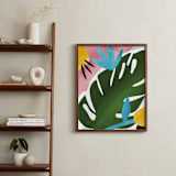"Tropical Palm" - Art Print in Emerald by Jessica Corliss - In a Room