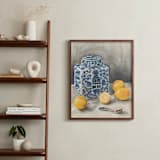 "Lemon Chinoiserie" - Art Print in Citrus by Laura Udall Miller - In a Room