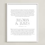 "Our Vows: Portrait Orientation Custom Print" - Custom Print in Midnight Blue by Minted - Framed