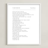 "Your Lyrics: Custom Print " - Custom Print in White by Minted - Framed