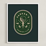 "By Par: Custom Print" - Custom Print in Evergreen by Susan Zinader - Framed