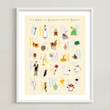 "The ABCs of Disney's Beauty and the Beast" - Art Print in Candlewax by Christie Kelly - Framed