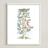 "Disney's Winnie The Pooh Tree" - Art Print in Green by Emma Adams - Framed