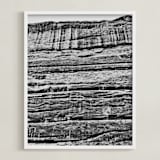 "Natural Abstract" - Art Print in Black, White, Grey by Tai - Framed