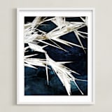 "Midnight Nature I" - Art Print in Deep Blue by Tanya Lee Design - Framed