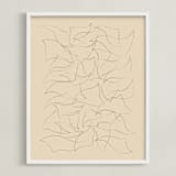 "Flock" - Art Print in Sand by Yohaku Oshima - Framed