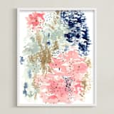 "Reflections Watercolor" - Art Print in Sunset Pink by Andi Pahl - Framed