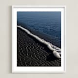 "Negative Space: Shoreline II" - Art Print in Slate by Jessica C Nugent - Framed