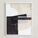 "Last Tuesday" - Art Print in Sand by Jennifer Daily - Framed