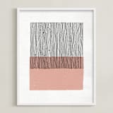 "Color Streak" - Art Print in Dusty Rose by Kiersten Garner - Framed