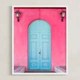 "Pandora's Door" - Art Print in Pink by Anna Argiropoulos - Framed