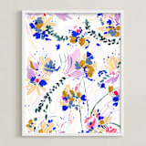 "Travel tale" - Art Print in Bright pink by FERNANDA MARTINEZ - Framed