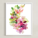 "Burgundy Gems" - Art Print in Burgundy by Yao Cheng Design - Framed