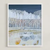 "White Woods" - Art Print in White Woods by Sarah Fitzgerald - Framed