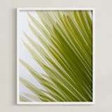 "Palm leaves 2" - Art Print in Citrus green by Eliane Lamb - Framed