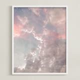 "Candy Sky" - Art Print in Airy Blue by Emanuela Carratoni - Framed