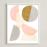 "Shifting" - Art Print in Blush by Kelly Nasuta - Framed