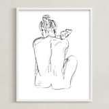 "Stretching" - Art Print in White by Miranda Mol - Framed