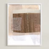 "Paper Plane I" - Art Print in Rose by Jennifer Daily - Framed