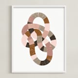 "Running in Circles" - Art Print in Sand by Pati Cascino - Framed