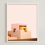 "Urban Desert Series 3" - Art Print in Soft Earth Tones by Lisa Sundin - Framed