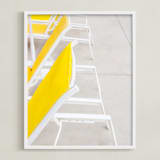 "Reset II" - Art Print in Sunshine Yellow by Irene Suchocki - Framed
