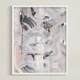 "Pastel Weave" - Art Print in Pastel by Angela Simeone - Framed
