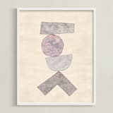 "Tipping Point" - Art Print in Muted Rose by Kara Kosaka - Framed