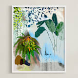 "A Composition of Plants" - Art Print in Blue Safari by Yanni Hui - Framed