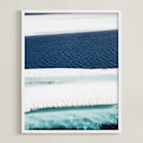 "Brush in turquoise" - Art Print in glacier teal by Van Tsao - Framed
