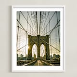 "Brooklyn Light" - Art Print in Sunrise Orange by Jason Derck - Framed